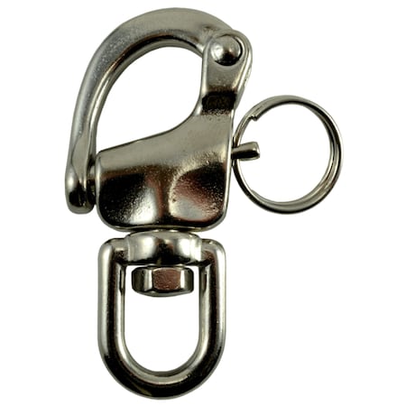 Midwest Fastener 1/2" x 2-3/4" 316 Stainless Steel Swivel Snap Hook Shackles 2PK 35784